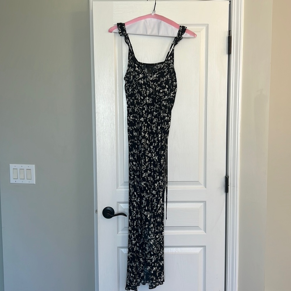 Aqua high low wrap dress